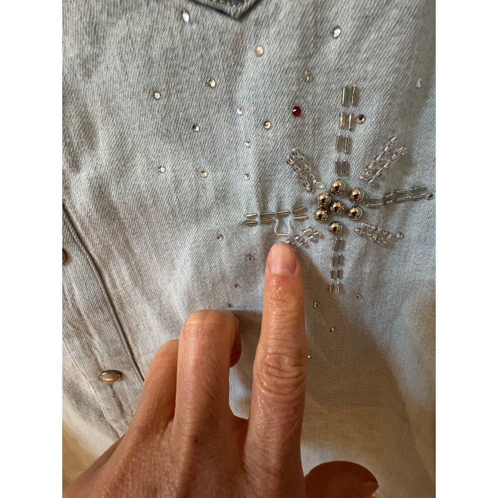 Chic Mother More Is More Denim Shirt - Size S - New! - Picture 6 of 12